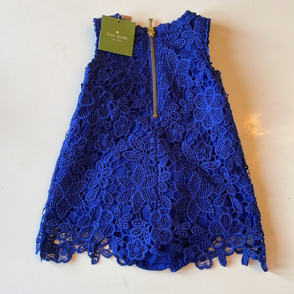 KATE SPADE BLUE FLORAL EMBROIDERY DRESS - Picture 2 of 5